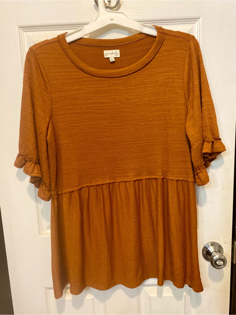 Wonderly Burnt Orange Flowing Top